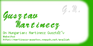 gusztav martinecz business card